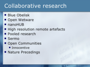 Derek Law: "collaborative research"